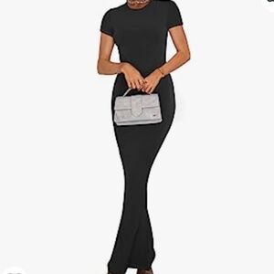 Reoria Maxi Dress‎ short sleeve Sz S black